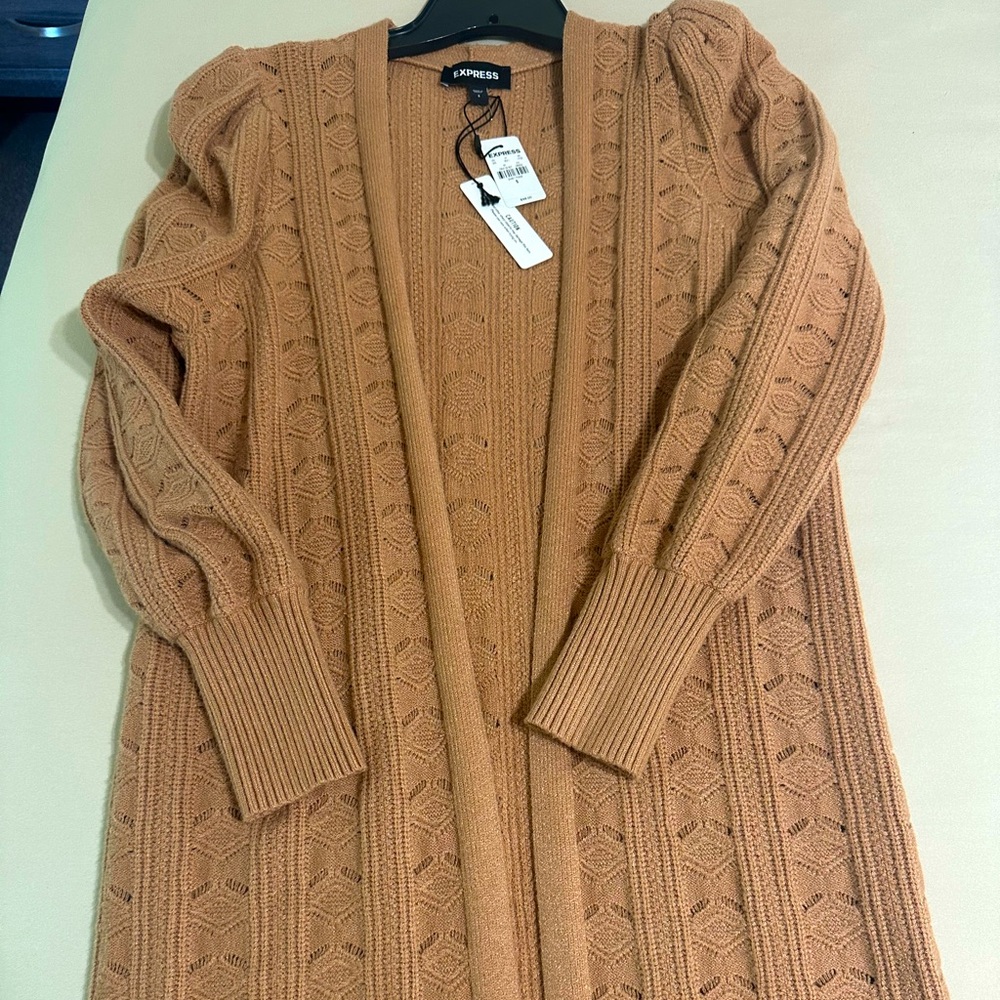 Brand New Express open Cardigan crochet sweater